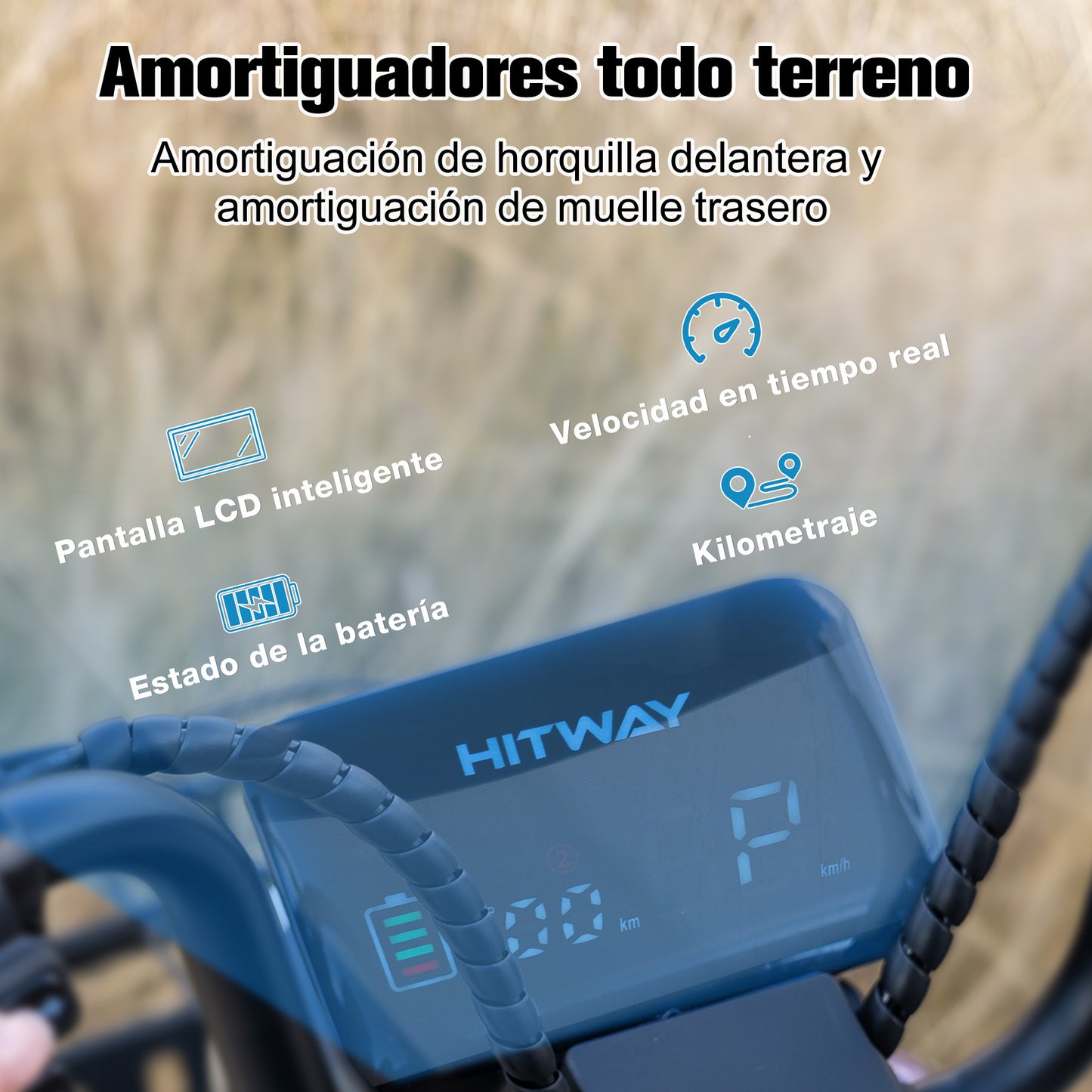 La Pantalla Inteligente de la Motocicleta Eléctrica Muestra con Precisión la Electricidad, la Velocidad y el Kilometraje.