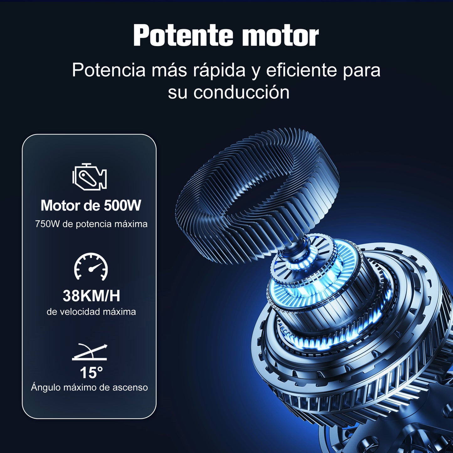 Motocicletas Eléctricas con Motor de 500 W, Velocidad Máxima 38 km/h