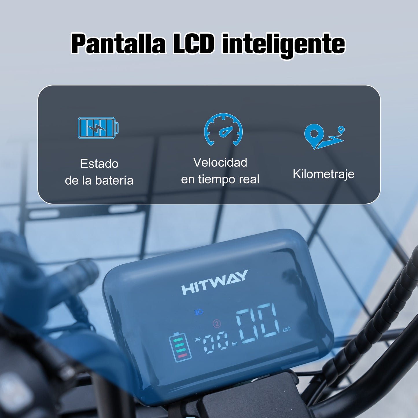 La Pantalla Inteligente de la Motocicleta Eléctrica Muestra con Precisión la Electricidad, la Velocidad y el Kilometraje