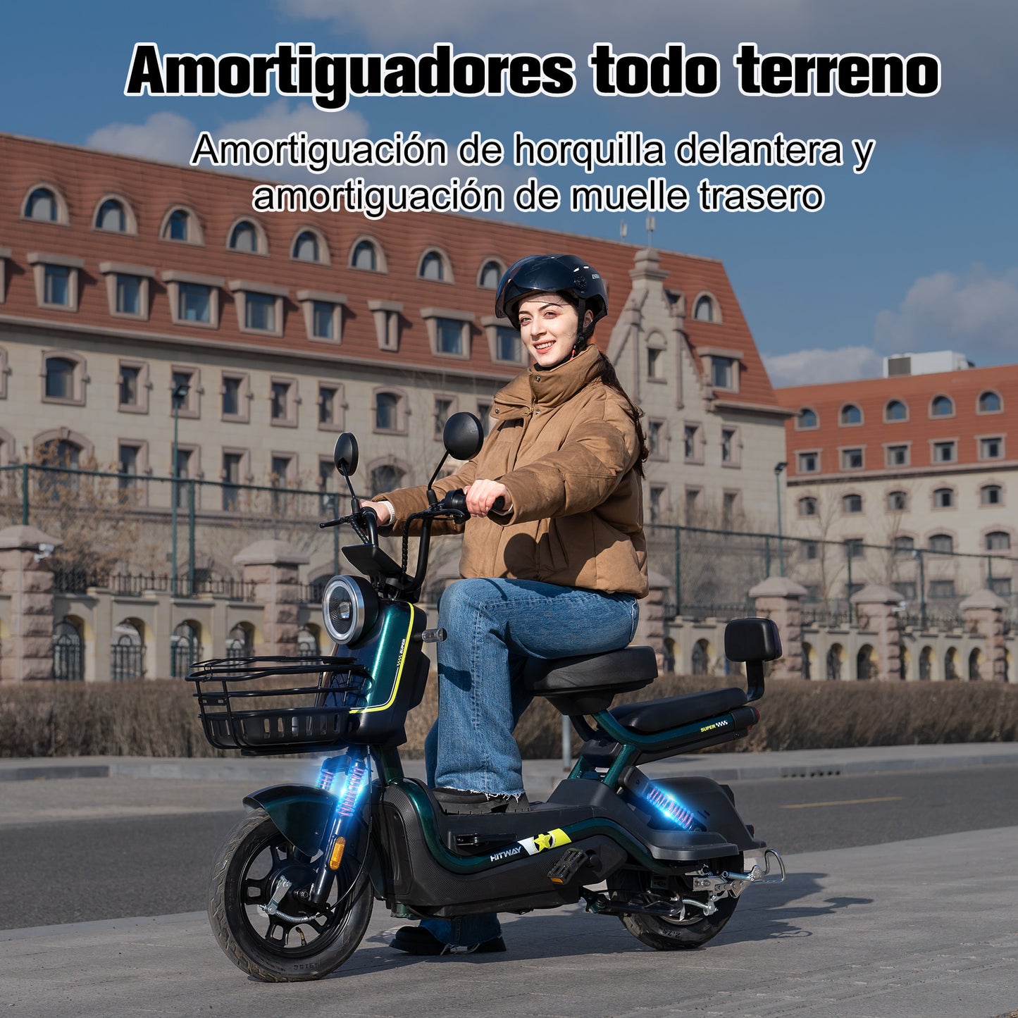 Motocicletas Eléctricas que Montan Amortiguadores de Horquilla Delantera y Amortiguadores de Resorte Trasero