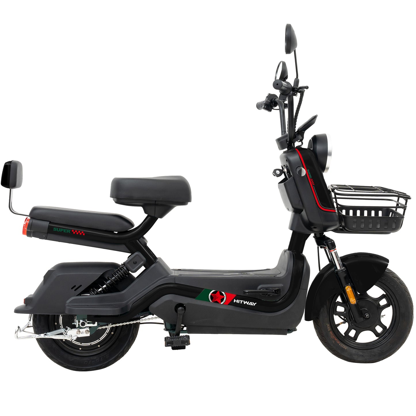 Motocicleta Eléctrica HITWAY, Tarjeta NFC Desbloquea Motocicleta Eléctrica, Vista Frontal