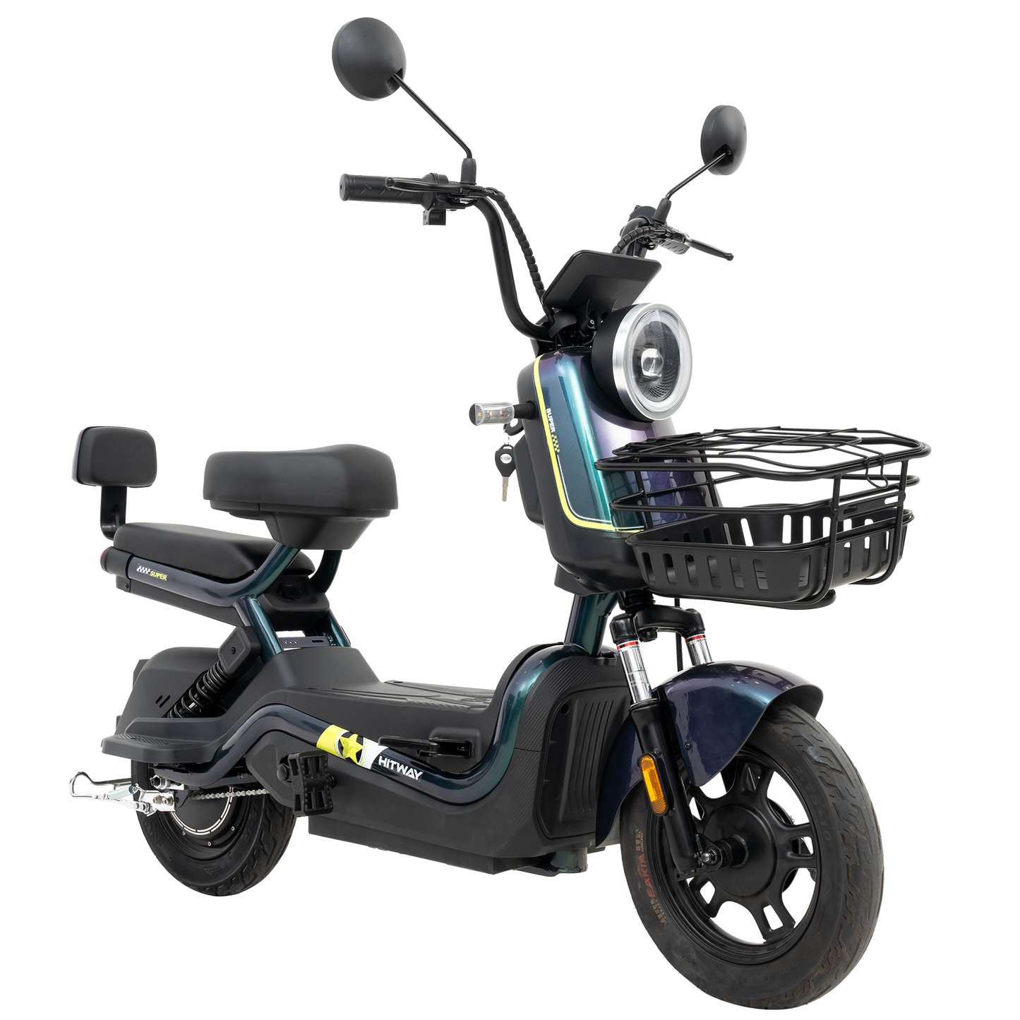Motocicleta Eléctrica HITWAY, Tarjeta NFC Desbloquea Motocicleta Eléctrica, Vista Lateral