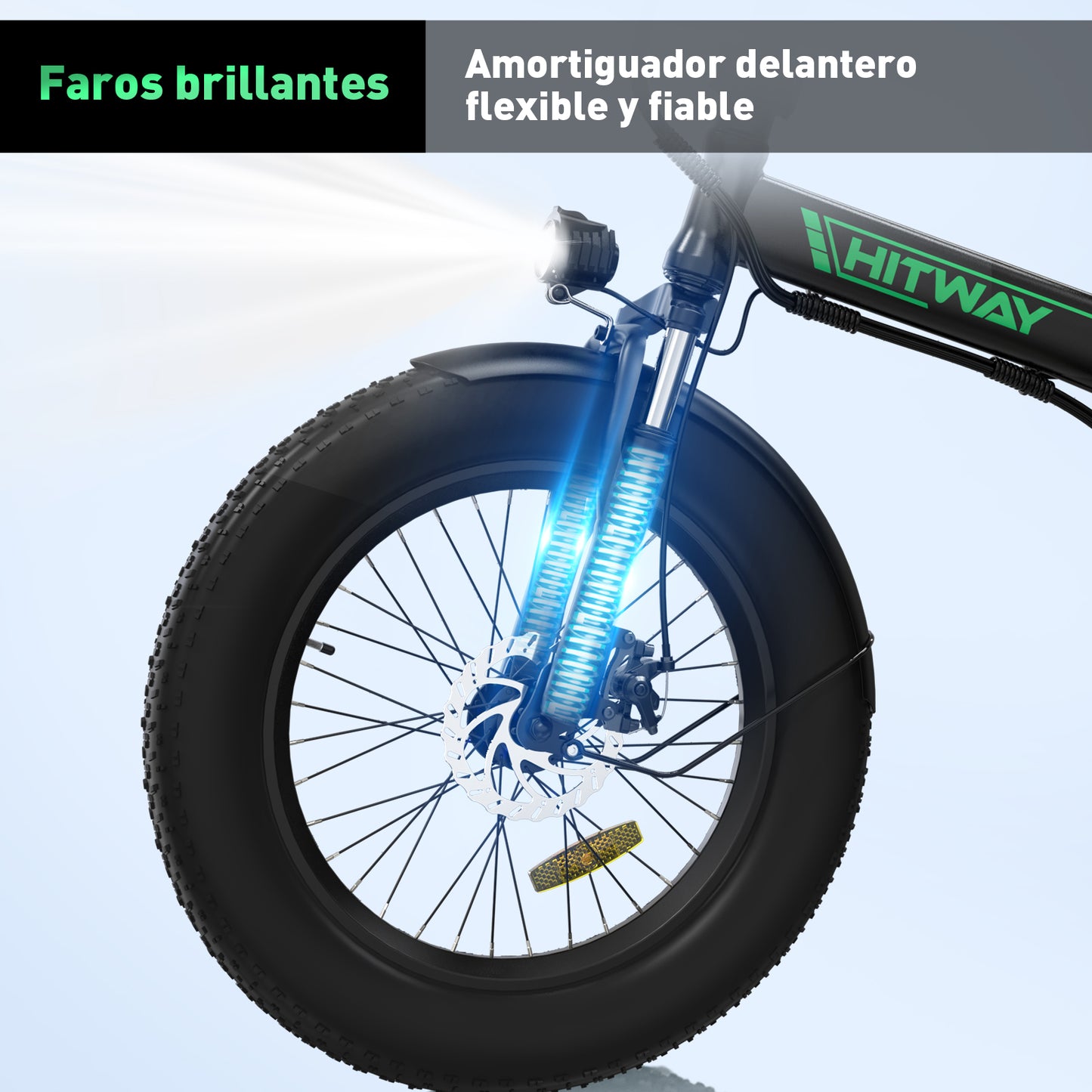 Bicicletas Eléctricas con HORQUILLA DELANTERA Amortiguadora