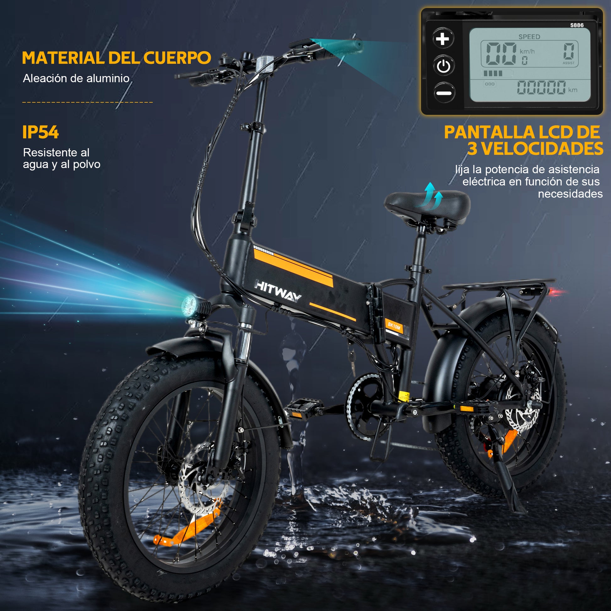 El Nivel de Impermeabilización de las Bicicletas Eléctricas es IP54