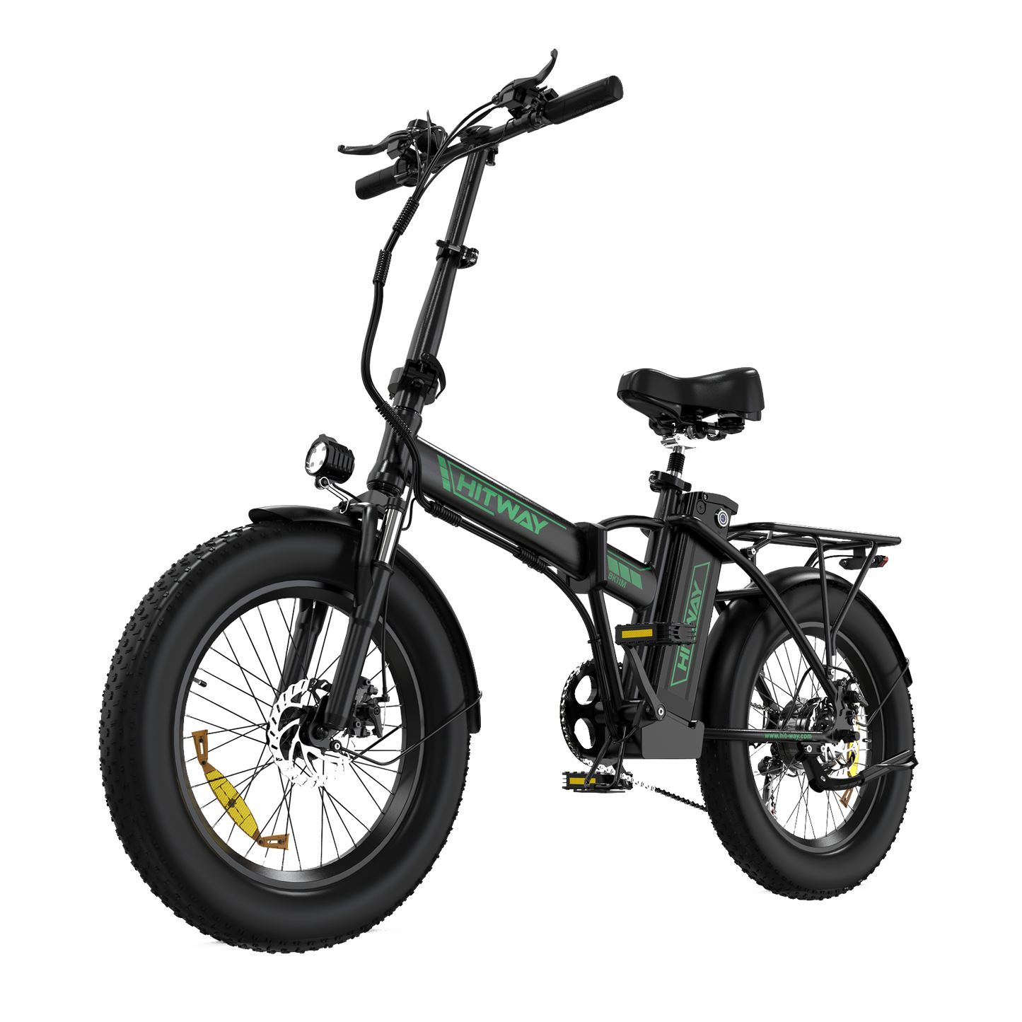 Bicicleta Eléctrica Plegable HITWAY, Bicicleta Eléctrica de Neumáticos Gordos, Vista Lateral
