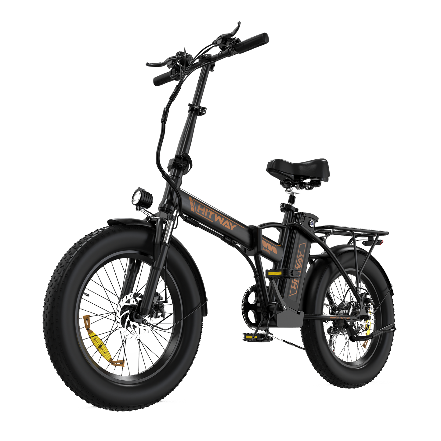 Bicicleta Eléctrica Plegable HITWAY, Bicicleta Eléctrica de Neumáticos Gordos, Vista Lateral