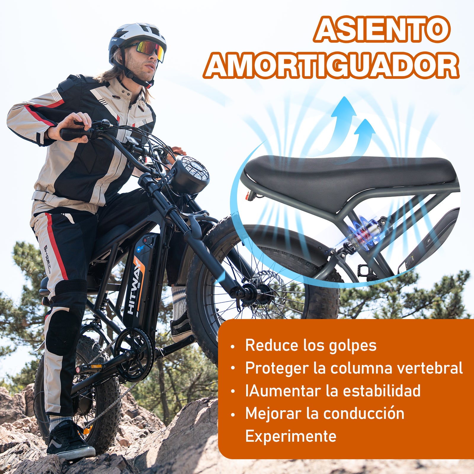 Bicicletas Eléctricas con Amortiguador de Asiento